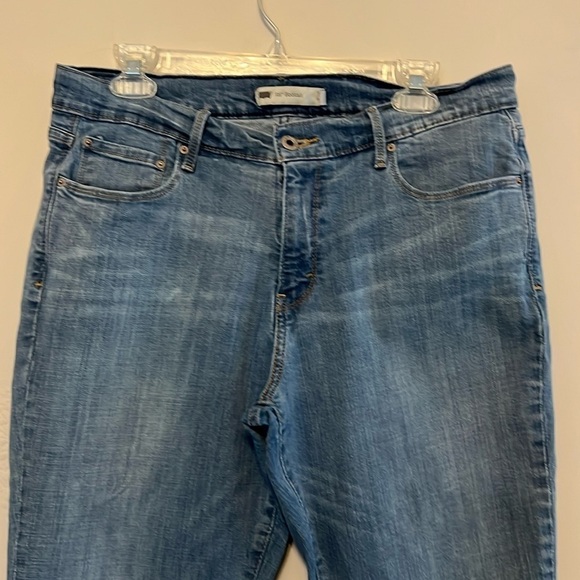 Levi's 515 Jeans Size 14 Short Bootcut Womens Light Wash Blue Stretch Denim‎ - Picture 2 of 16